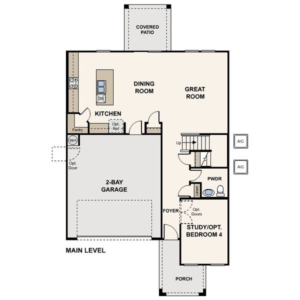 2D floor plan layout for the Oriole by Century Communities in Sanctuary at Mission Ranch, Casa Grande, AZ (Image 5). 2D floor plan layout for the Oriole by Century Communities in Sanctuary at Mission Ranch, Casa Grande, AZ (Image 5).