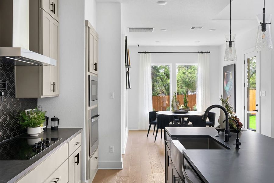 Furnished interior view inside a new home in Park Collection at Heritage, Dripping Springs (Image 8).