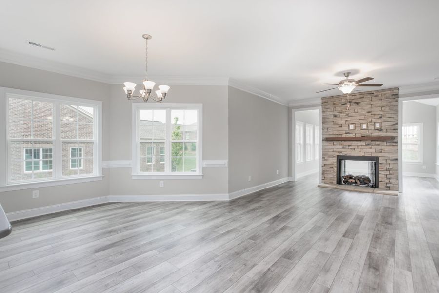 Representative unfurnished interior of a home built from the Kingston by Keystone Homes NC in Weybridge, Burlington (Image 26).