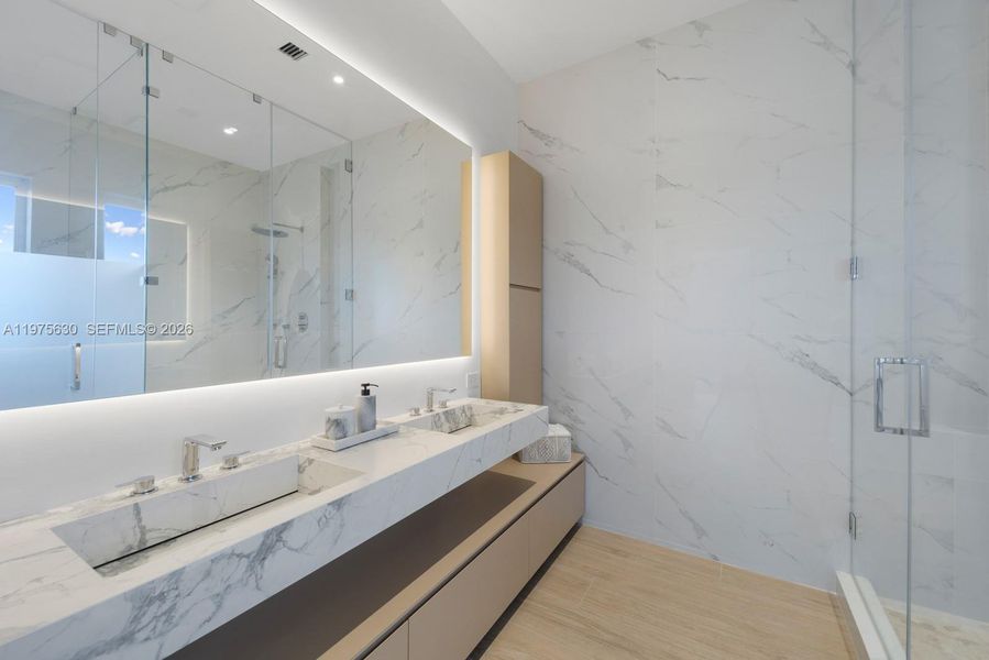 Furnished interior view inside a new home in , Coral Gables (Image 15).