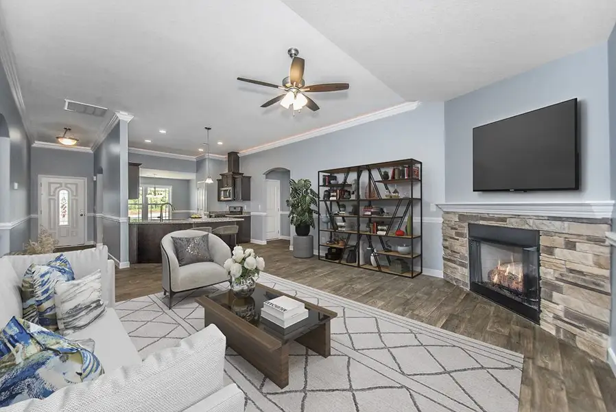 Representative furnished interior of a home built from the Jackson by Enchanted Homes in Ballentine Ridge, Lyman (Image 4).