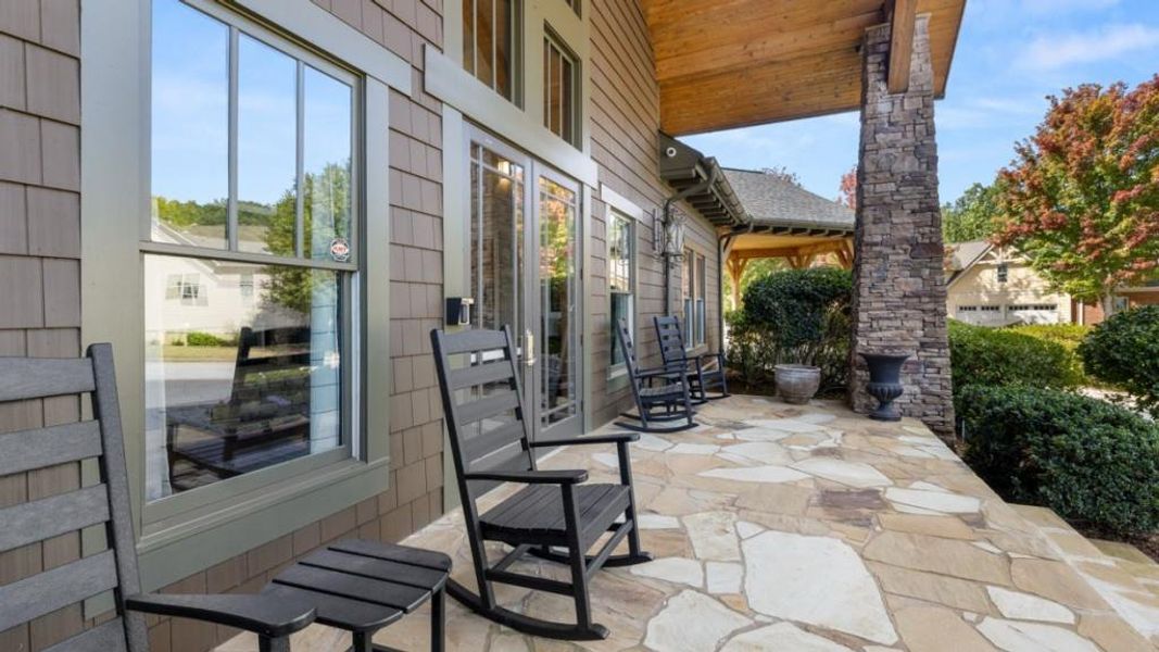 Exterior details and patio area of a home in Mountain Park, Dahlonega (Image 24). Exterior details and patio area of a home in Mountain Park, Dahlonega (Image 24).