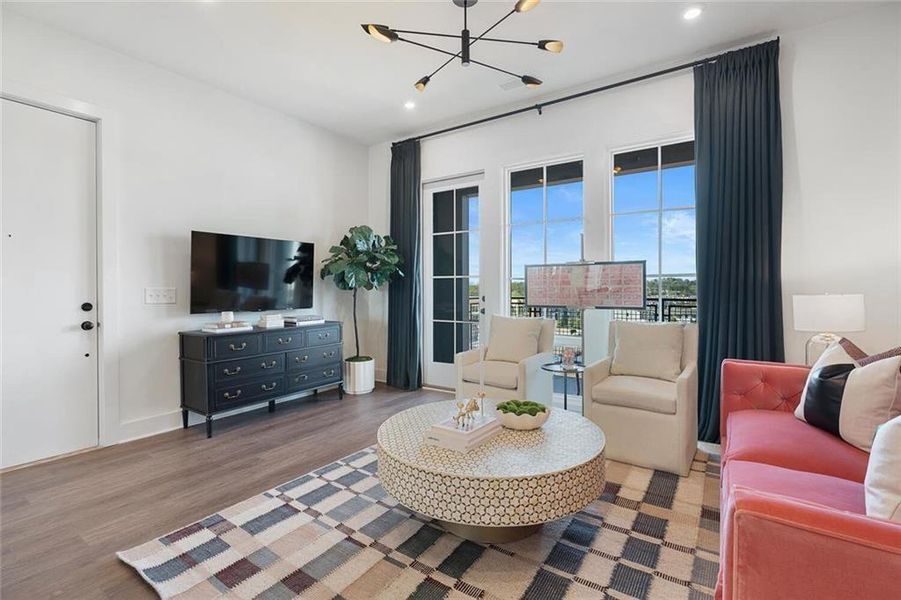 Furnished interior view inside a new home in , Atlanta (Image 5).
