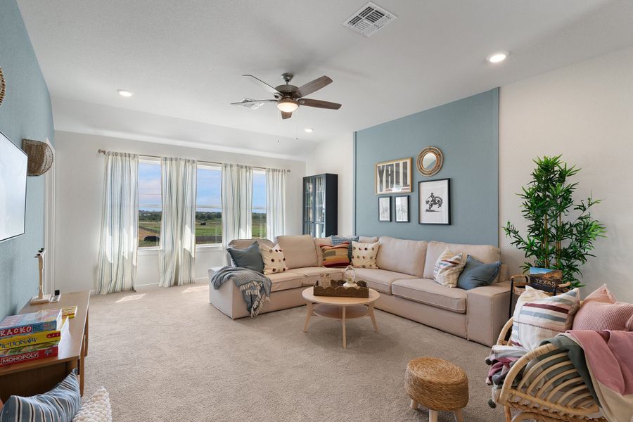 Representative furnished interior of a home built from the Wilshire by Chesmar Homes in Stream Waters, Seguin (Image 11). Representative furnished interior of a home built from the Wilshire by Chesmar Homes in Stream Waters, Seguin (Image 11).