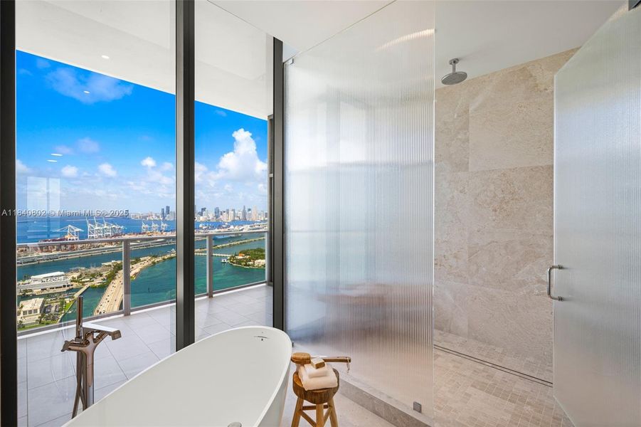 Furnished interior view inside a new home in , Miami Beach (Image 78).