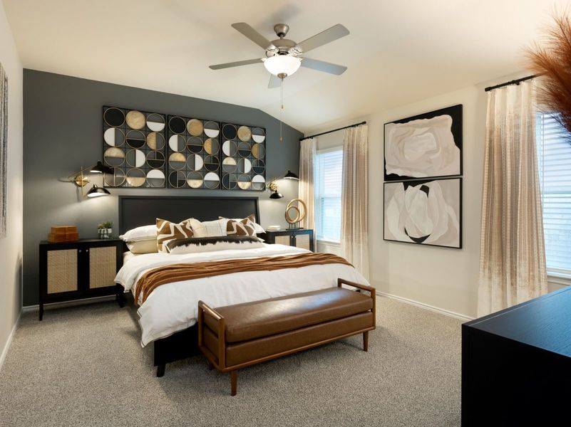 Furnished interior view inside a new home in Turner's Village, Buda (Image 7). Furnished interior view inside a new home in Turner's Village, Buda (Image 7).