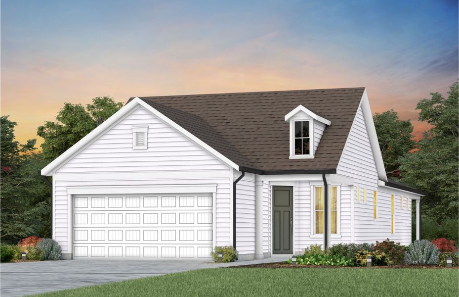 Front exterior of a new home in Del Webb Southern Harmony, Murfreesboro, TN, highlighting curb appeal (Image 2).