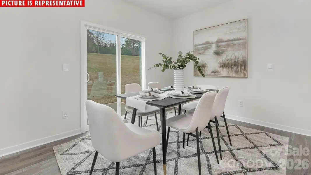 Furnished interior view inside a new home in Cardinal Creek, Charlotte (Image 13).