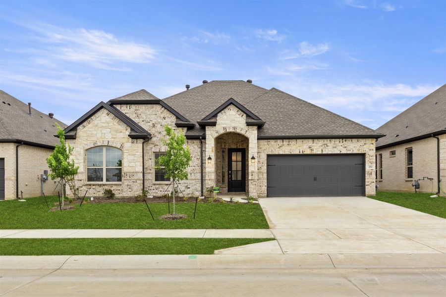 Representative exterior photo of a completed home built from the Colby by Sandlin Homes in Lakesong, Midlothian, TX (Image 21). Representative exterior photo of a completed home built from the Colby by Sandlin Homes in Lakesong, Midlothian, TX (Image 21).