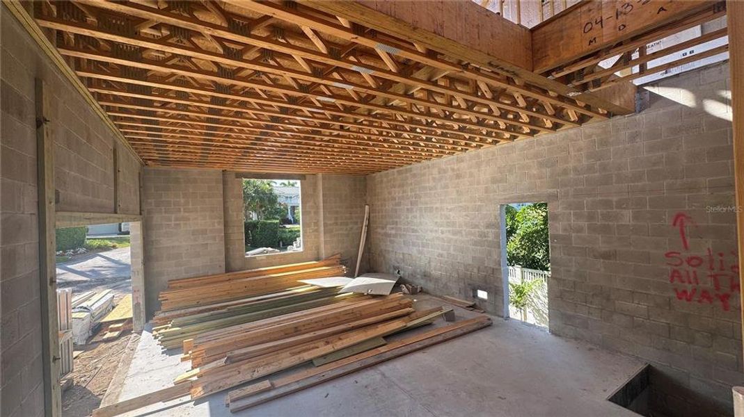 In-progress construction of a new home in , Sarasota, FL (Image 9).
