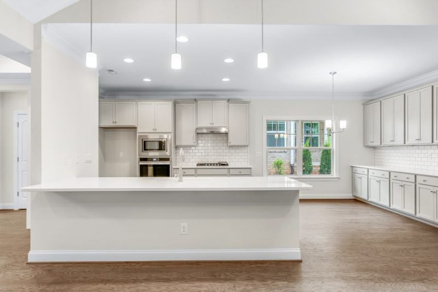 Representative furnished interior of a home built from the Ellington by Keystone Homes NC in Weybridge, Burlington (Image 8). Representative furnished interior of a home built from the Ellington by Keystone Homes NC in Weybridge, Burlington (Image 8).