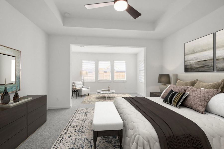 Spacious primary suite with sitting room (*Photo not of actual home and used for illustration purposes only.)