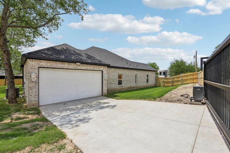 Gated backyard/parking