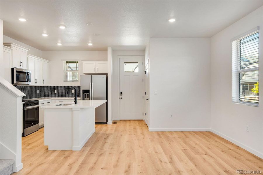 Furnished interior view inside a new home in Horizon Uptown, Aurora (Image 6). Furnished interior view inside a new home in Horizon Uptown, Aurora (Image 6).