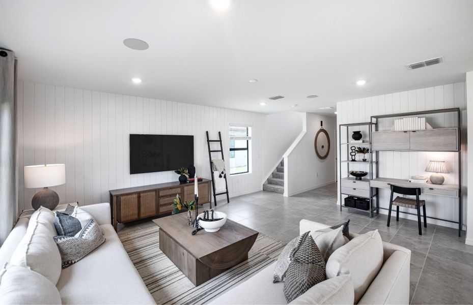 Gathering room with open concept living