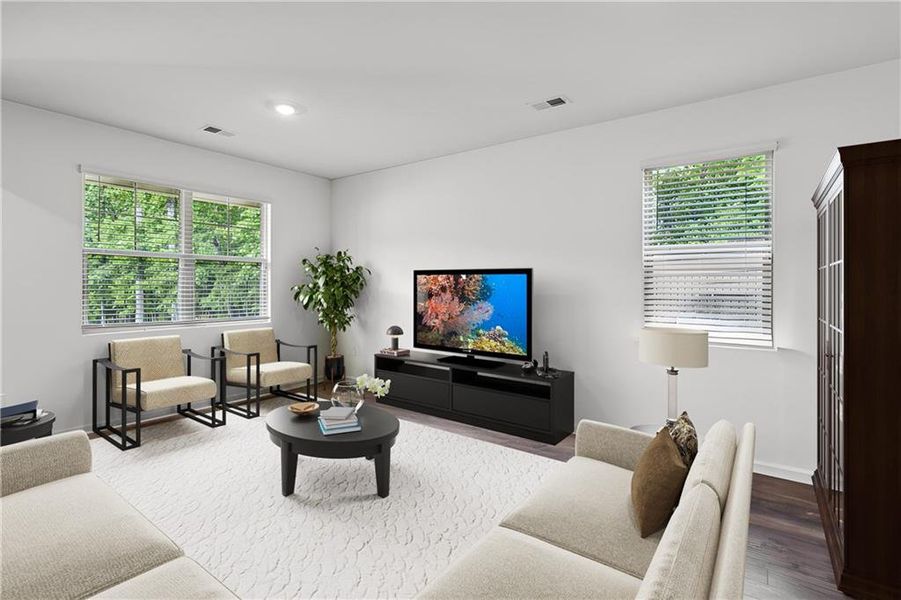 Furnished interior view inside a new home in The Enclave at Flat Rock Hills, Stonecrest (Image 15).