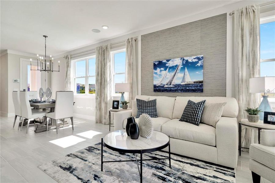 Furnished interior view inside a new home in , Wesley Chapel (Image 20).
