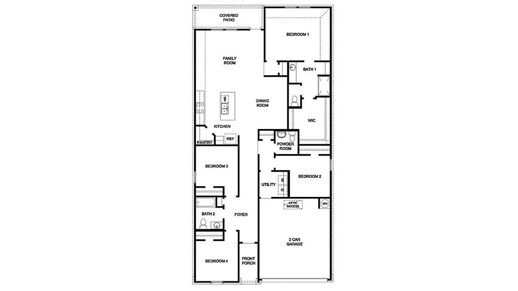 2D floor plan layout for the The Harris by D.R. Horton in The Birch at Spencer Ranch, Boerne, TX (Image 3). 2D floor plan layout for the The Harris by D.R. Horton in The Birch at Spencer Ranch, Boerne, TX (Image 3).