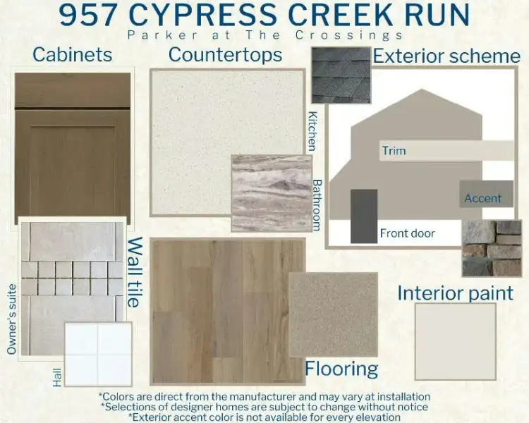Parker - Colors for this home Parker - Colors for this home