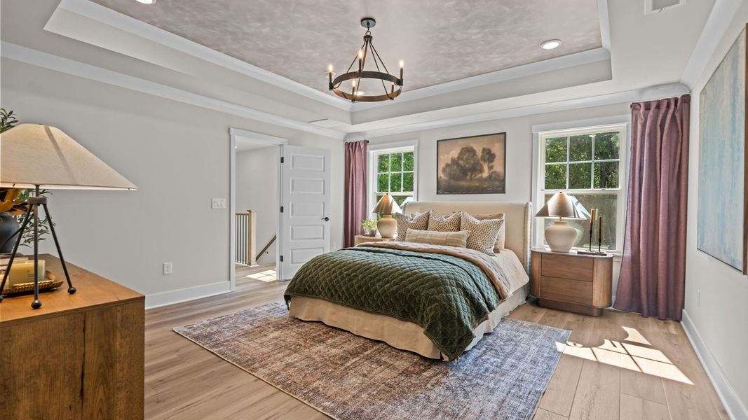 The Beramont Plan by DRB Homes in Farms at Bellingham, Mooresville NC - Primary Bedroom The Beramont Plan by DRB Homes in Farms at Bellingham, Mooresville NC - Primary Bedroom