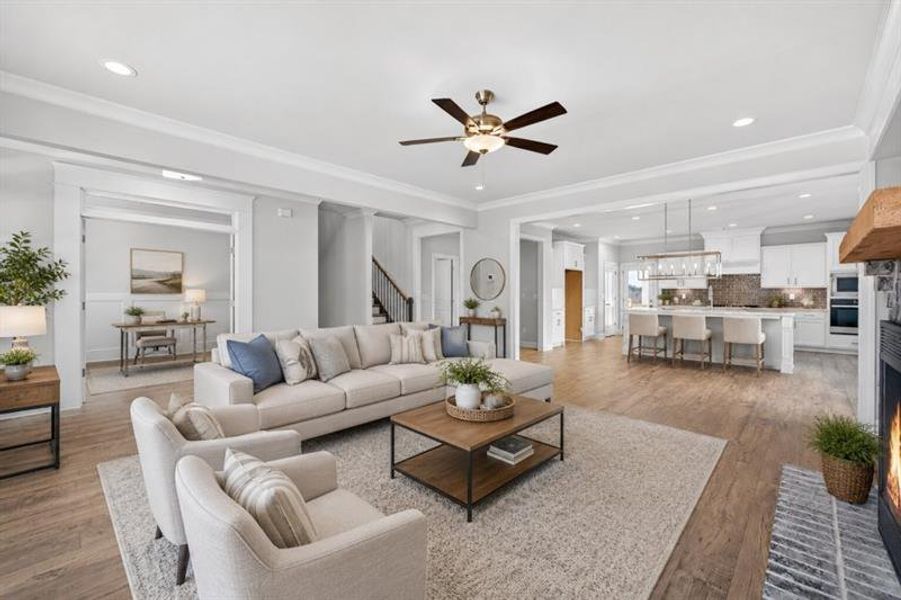 Furnished interior view inside a new home in Hemingway, Flowery Branch (Image 6).