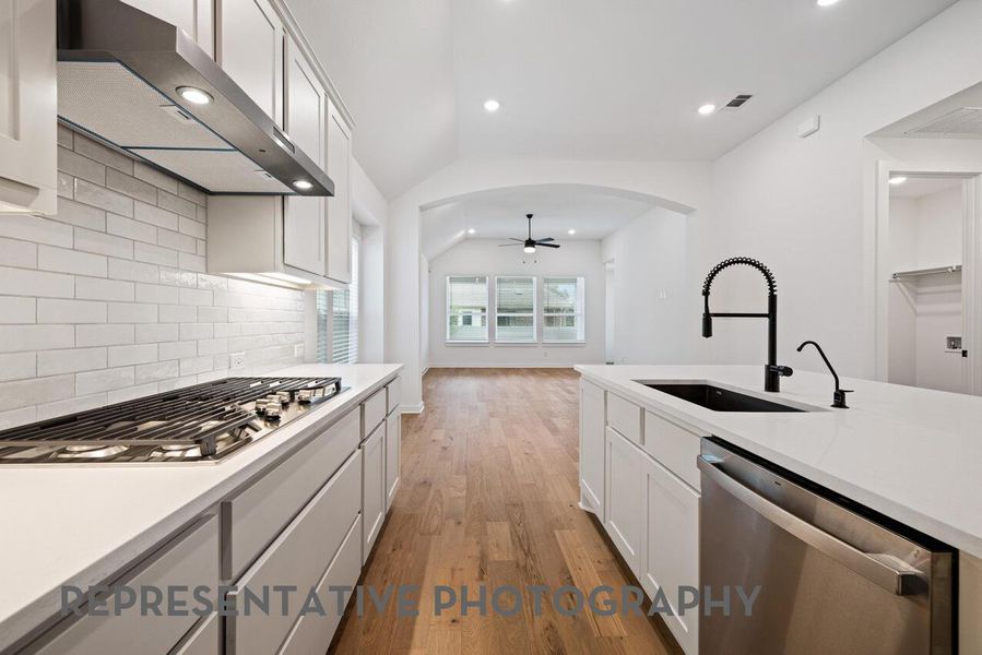 Furnished interior view inside a new home in Wolf Ranch, Georgetown (Image 7).