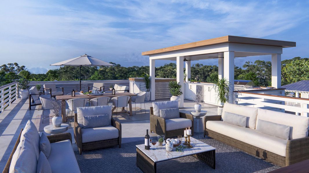 Exterior details and patio area of a home in , Folly Beach (Image 3).