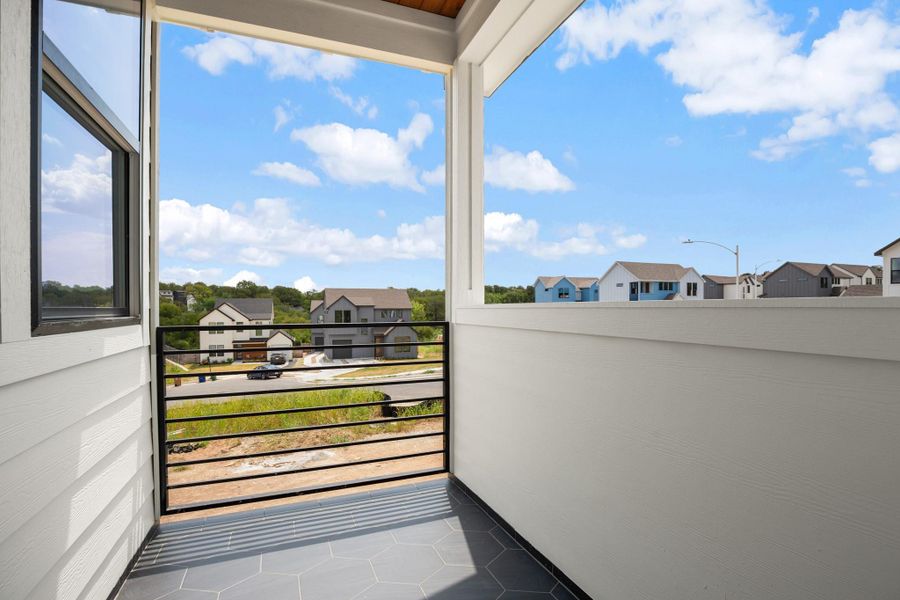 Balcony with a residential view