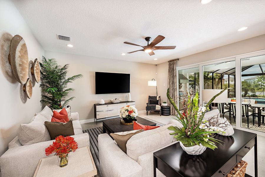 Representative furnished interior of a home built from the Pelican by Homes by WestBay in Crosswind Ranch, Parrish (Image 50).