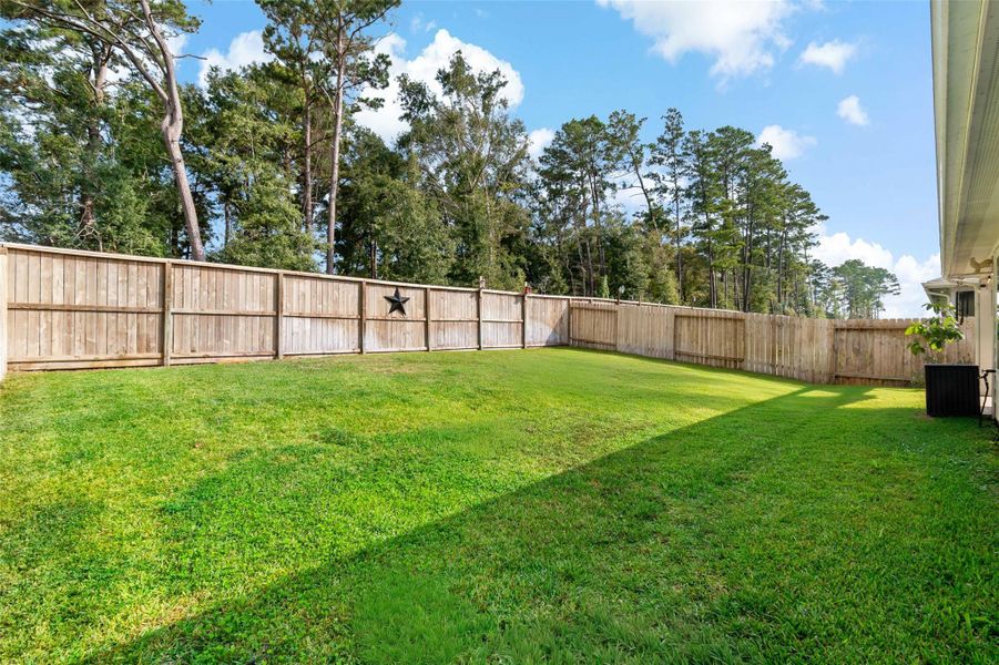 Exterior details and patio area of a home in Harrington Trails at The Canopies, New Caney (Image 18). Exterior details and patio area of a home in Harrington Trails at The Canopies, New Caney (Image 18).