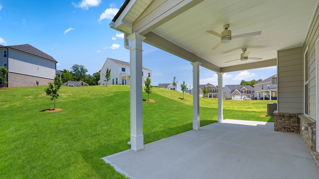 Exterior details and patio area of a home in The Gates at Pates Creek, Hampton (Image 2).