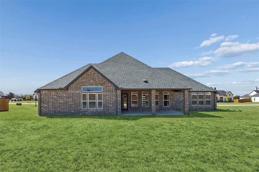 Exterior details and patio area of a home in The Arbors Midlothian, Midlothian (Image 20).