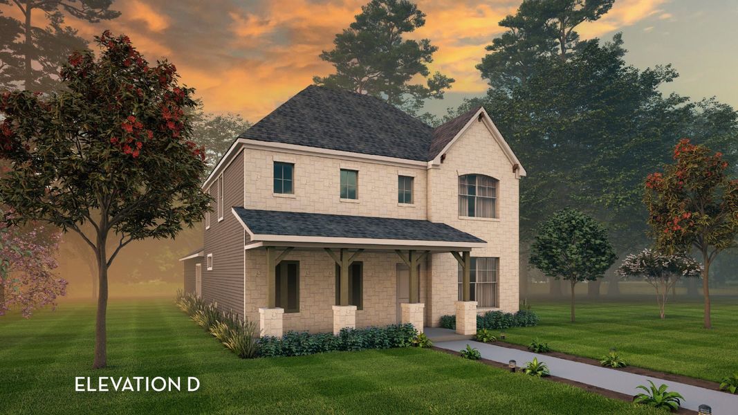 Representative exterior photo of a completed home built from the Lillie II by CastleRock Communities in Sanctuary, Salado, TX (Image 1). Representative exterior photo of a completed home built from the Lillie II by CastleRock Communities in Sanctuary, Salado, TX (Image 1).