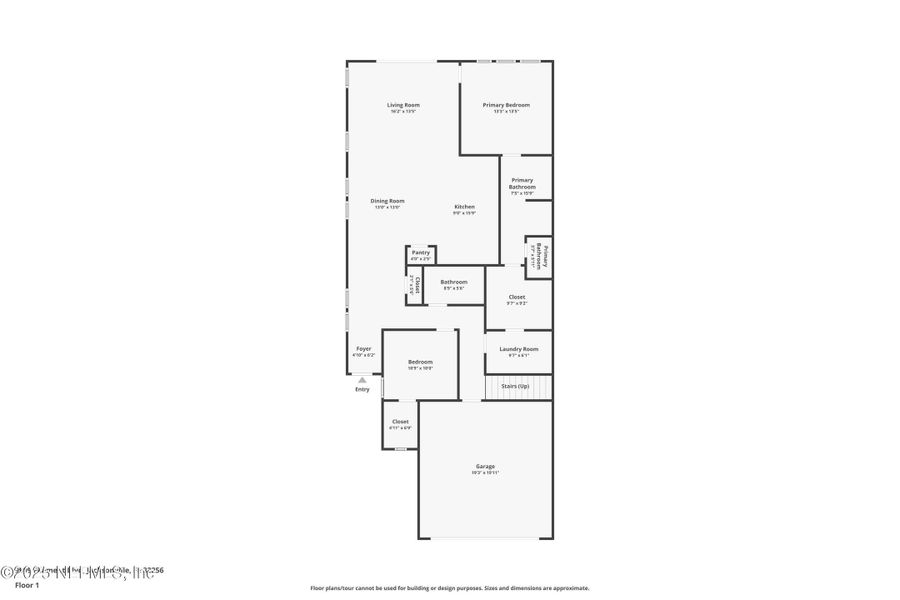 2D floor plan layout of this home in , Jacksonville, FL (Image 3).