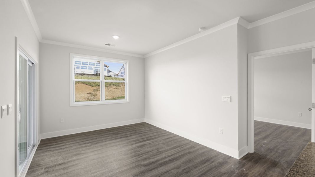 Spacious, unfurnished interior of a new home in Reserve at Tap Root Farms, Fletcher (Image 20). Spacious, unfurnished interior of a new home in Reserve at Tap Root Farms, Fletcher (Image 20).