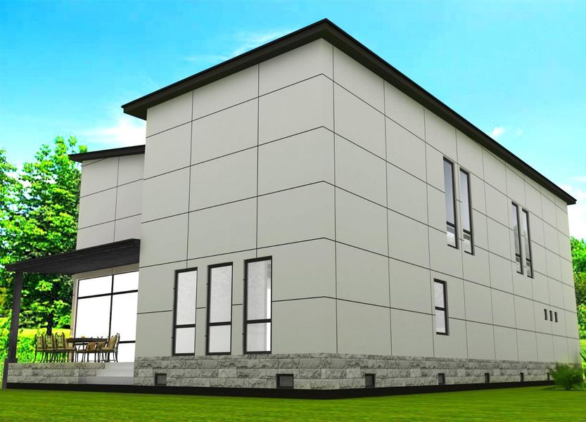 Exterior rendering of this home design in , Houston, TX (Image 10).