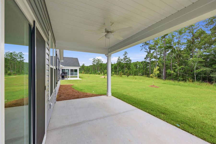 Exterior details and patio area of a home in Westfield, Conway (Image 35).