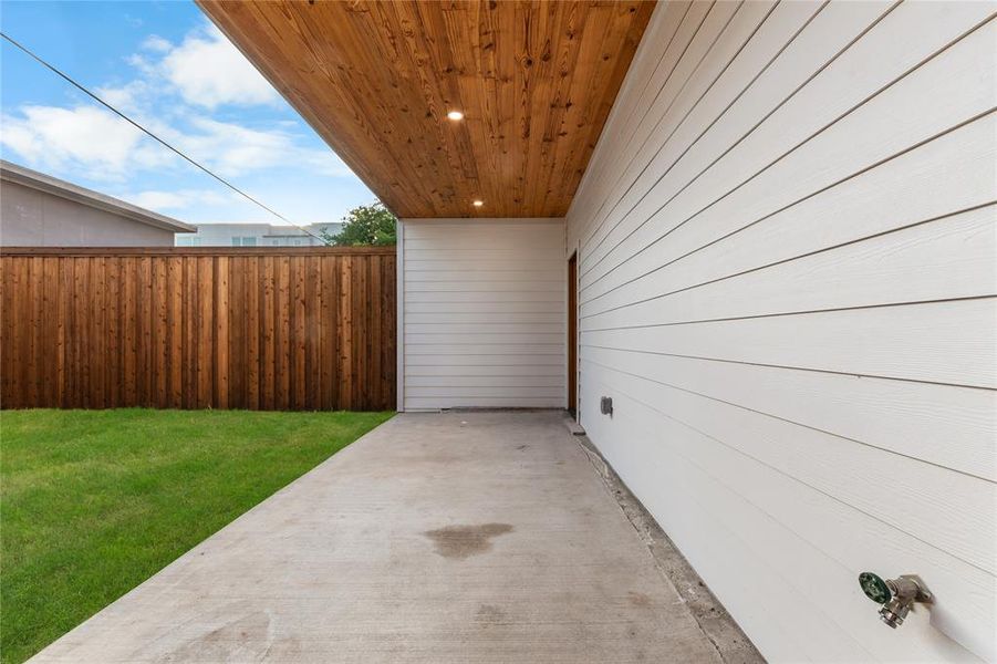 Exterior details and patio area of a home in , Dallas (Image 26). Exterior details and patio area of a home in , Dallas (Image 26).