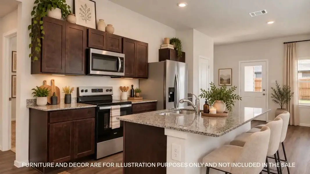 Furnished interior view inside a new home in Midtown Reserve, College Station (Image 11).