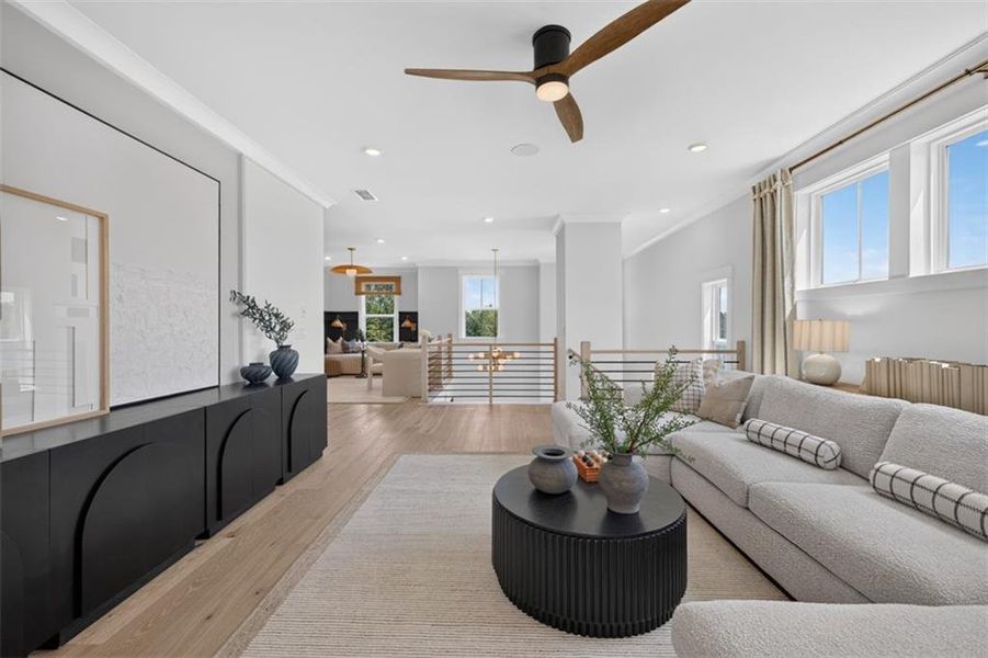 Furnished interior view inside a new home in Villages at Sharon Springs, Cumming (Image 46).