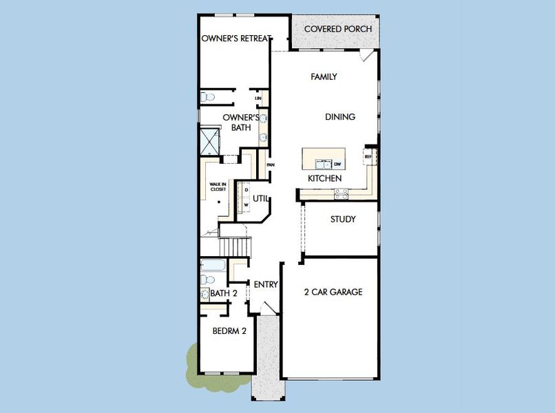 2D floor plan layout for the The Poppy by David Weekley Homes in Austin Point, Richmond, TX (Image 3). 2D floor plan layout for the The Poppy by David Weekley Homes in Austin Point, Richmond, TX (Image 3).