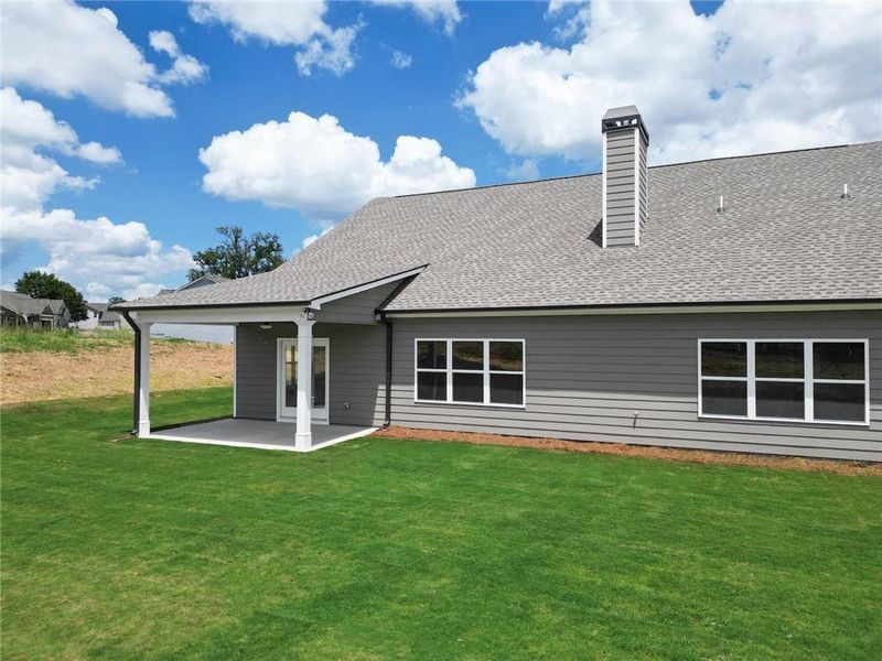 Exterior details and patio area of a home in Harmony Farms, Eatonton (Image 4).