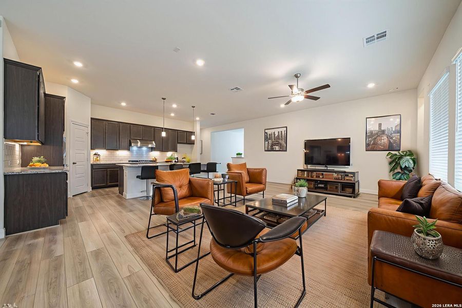 Furnished interior view inside a new home in Ladera - Laurel Hollow 60', San Antonio (Image 18).