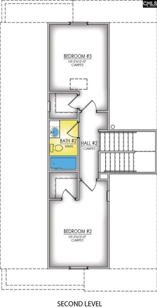2D floor plan layout of this home in Bickley Station, Irmo, SC (Image 4).