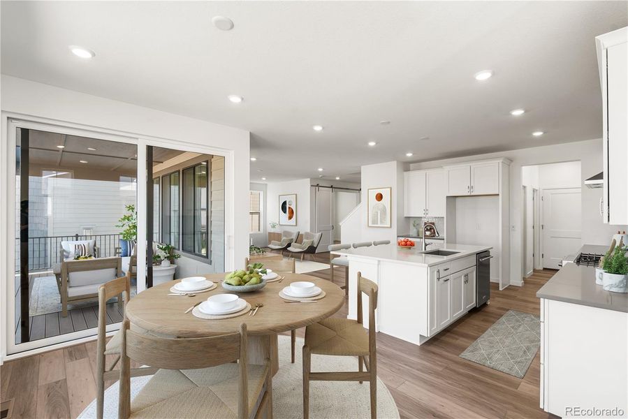 Furnished interior view inside a new home in Harmony at Solstice, Littleton (Image 7).