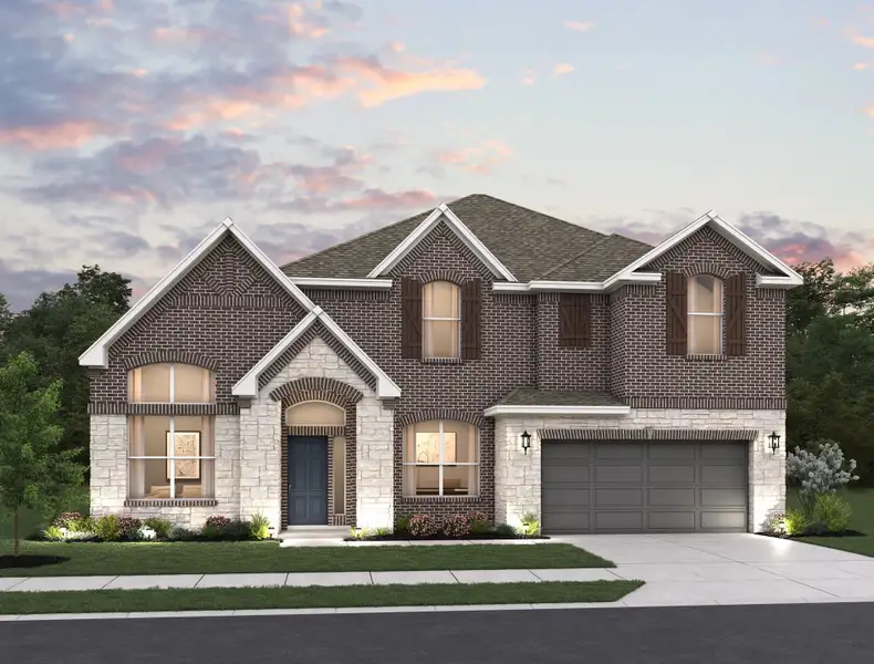Representative exterior photo of a completed home built from the Trinity by Ashton Woods in Saddlebrook Ranch, Schertz, TX (Image 5). Representative exterior photo of a completed home built from the Trinity by Ashton Woods in Saddlebrook Ranch, Schertz, TX (Image 5).