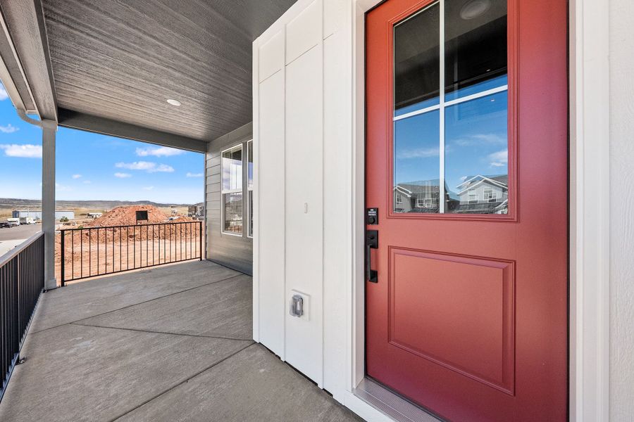 Exterior details and patio area of a home in Trumark Homes at Sterling Ranch, Littleton (Image 3).