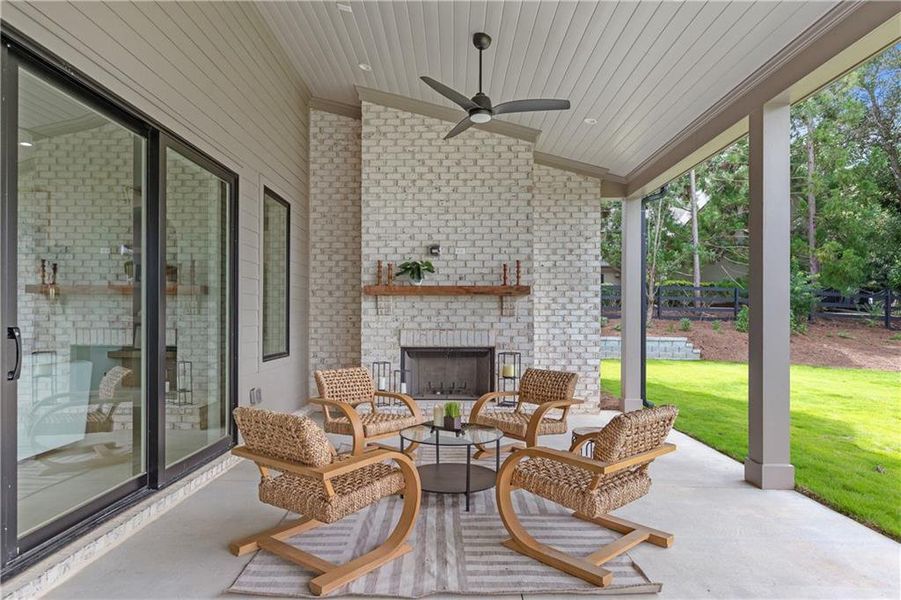 Exterior details and patio area of a home in , Suwanee (Image 26). Exterior details and patio area of a home in , Suwanee (Image 26).