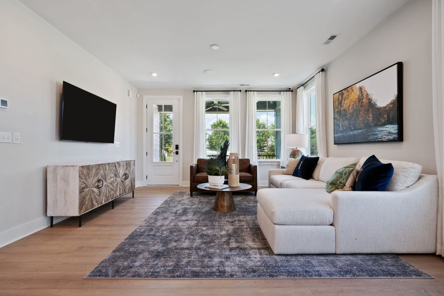 Representative furnished interior of a home built from the Torrence by Tri Pointe Homes in Seven Oaks, Belmont (Image 10).