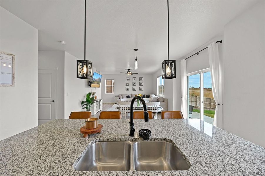 Kitchen View to Family